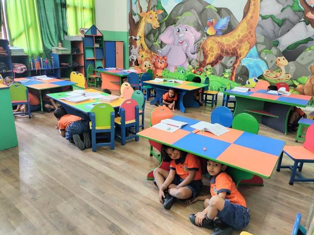 Mock Drill in Kindergarten